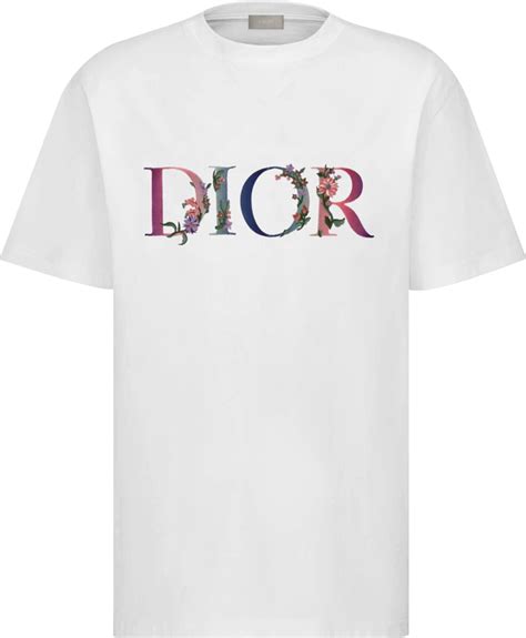 dior tshirt flowers|dior t shirt 2020.